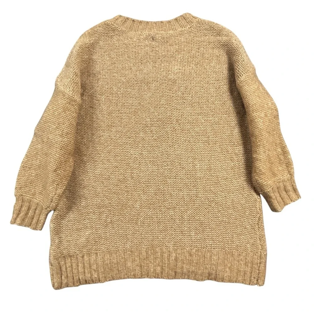 Aerie‎ Sweater Womens Rust Orange S Wool Blend Oversized Cable Knit Lightweight